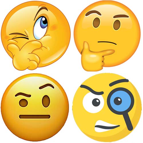 suspicious emoji meaning